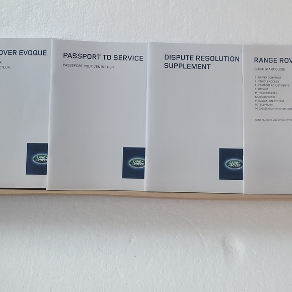 Land Rover Range Rover Evoque Owner's Handbook  Navy - Picture 7 of 8